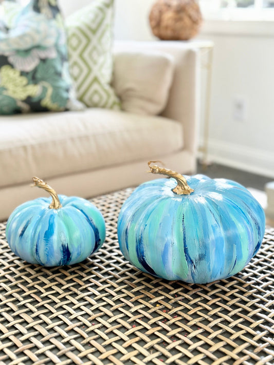 Blue and Teal Pumpkins